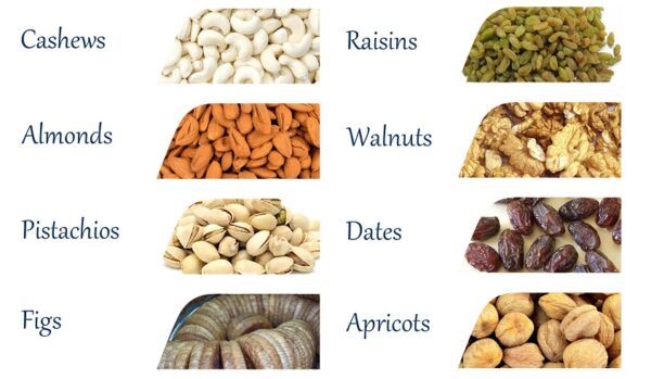 Dried Fruits And Dried Nuts